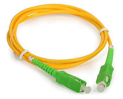 Cable de fibra óptica SC/APC a SC/APC monomodo simplex 9/125 de 1 m