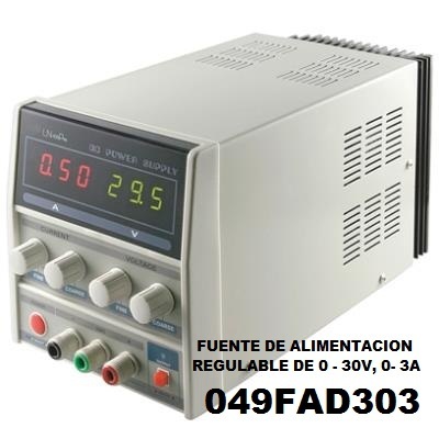 FUENTE DE ALIMENTACION DIGITAL REGULABLE 0-30V, 0-3A, DF17132SB-3ALED