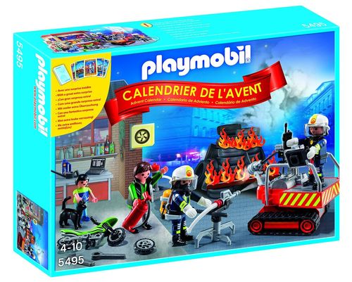 Playmobil 5495 - Calendario de Adviento Bomberos y Juego de Cartas