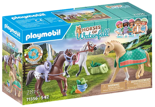 Playmobil 71356 - Horses of Waterfall - Tres Caballos con Sillas