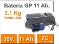 CicloTEK Set Batería GP 36 v. 11 Ah. USB