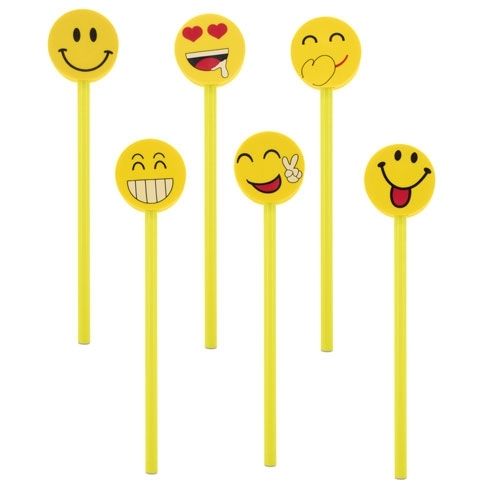 Set de 6 Lápices "Emoji"