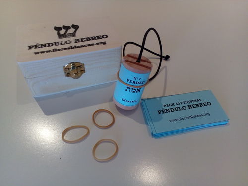 Péndulo Hebreo + 40 etiquetas + caja