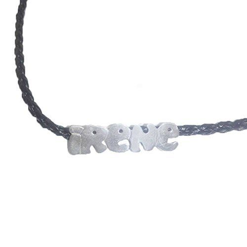 Necklace with name with Leather